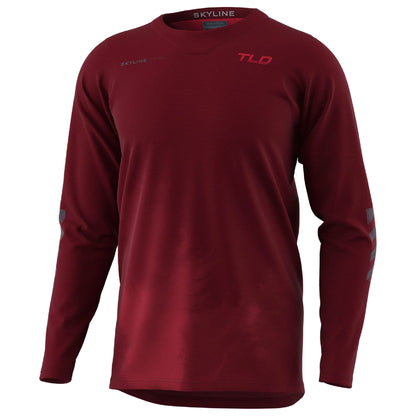 Troy Lee Designs Skyline Air Long Sleeve MTB Jersey - Fades - Wine - 2022 Wine Small 