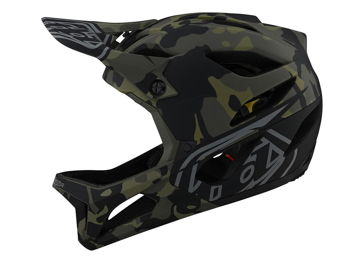 Troy Lee Designs Stage Full Face Helmet - Camo Olive Camo Olive Medium/Large 