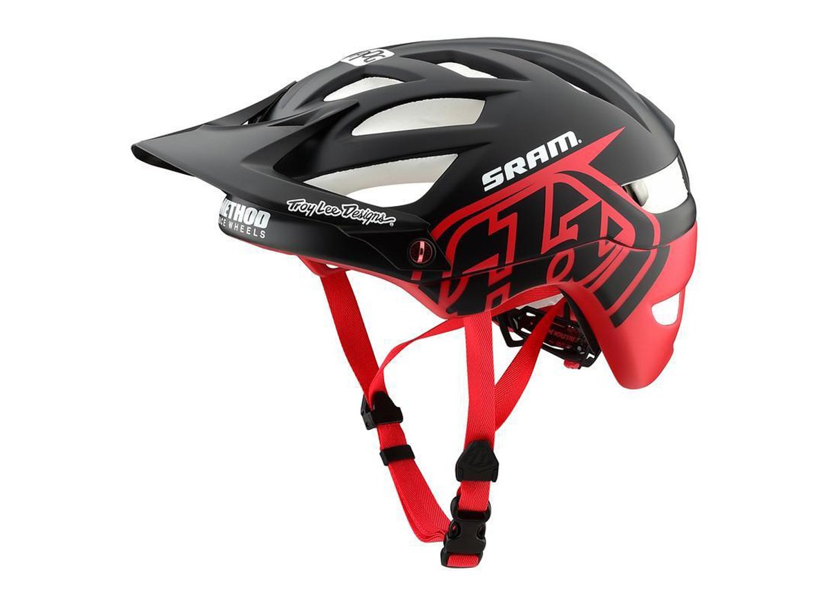 Troy Lee Designs A1 MIPS MTB Helmet - Classic - SRAM Black SRAM Black - Red X-Small/Small 