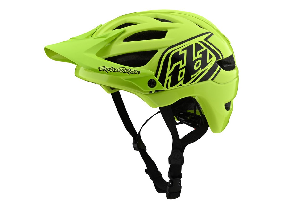 Troy Lee Designs A1 MIPS MTB Helmet - Drone - Youth - Flo Yellow-Black - 2020 Flo - Yellow - Black One Size 