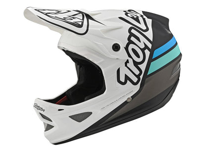 Troy Lee Designs D3 Fiberlite Full Face Helmet - Silhouette - White-Navy - 2020 White - Navy X-Small 