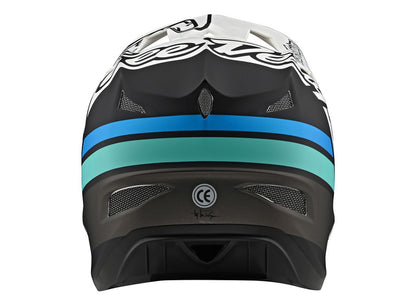 Troy Lee Designs D3 Fiberlite Full Face Helmet - Silhouette - White-Navy - 2020