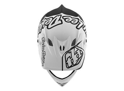 Troy Lee Designs D3 Fiberlite Full Face Helmet - Silhouette - White-Navy - 2020