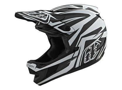 Troy Lee Designs D4 Carbon Full Face Helmet - Slash - Black-White - 2020 Black - White X-Small 