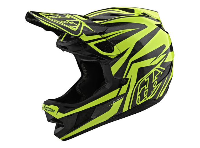 Troy Lee Designs D4 Composite Full Face Helmet - Shadow - Glo Red