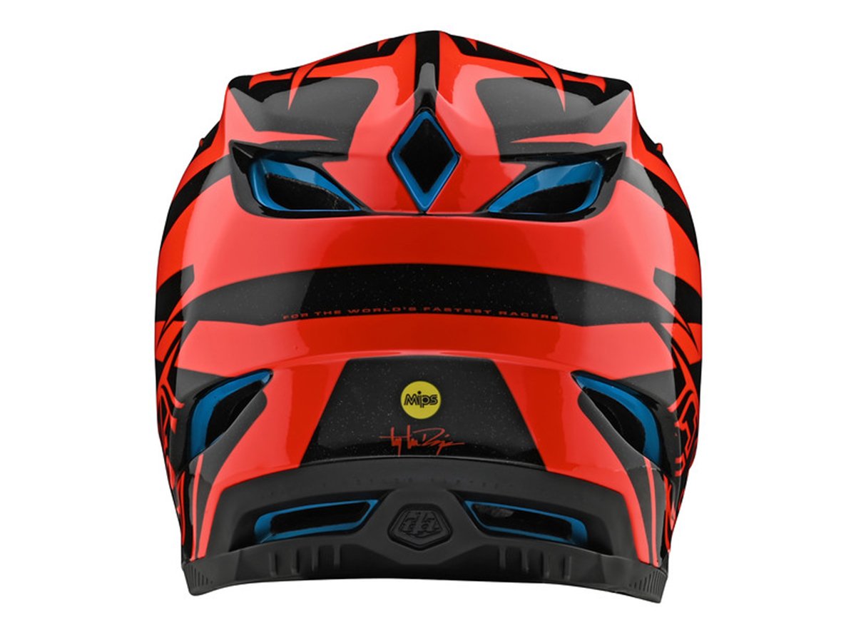 Troy Lee Designs D4 Composite Full Face Helmet - Slash - Orange-Black - 2020