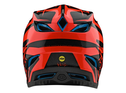 Troy Lee Designs D4 Composite Full Face Helmet - Slash - Orange-Black - 2020