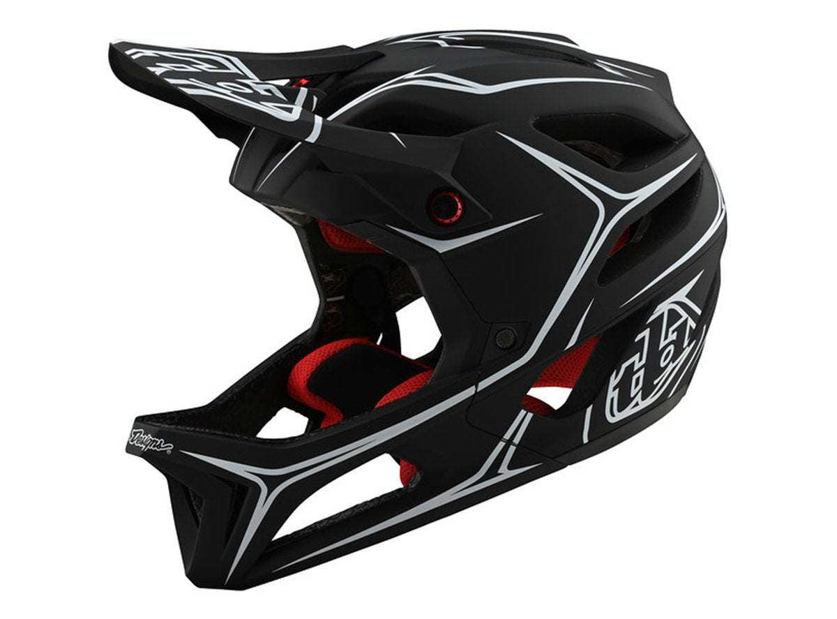 Troy Lee Designs Stage Full Face Helmet - Pinstripe - Black-White - 2020 Black - White X-Small/Small 