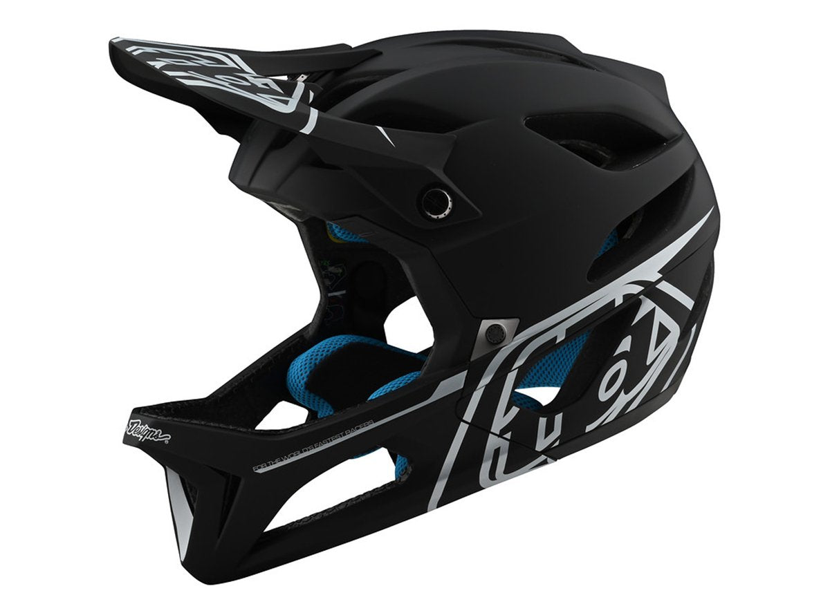 Troy Lee Designs Stage Full Face Helmet - Stealth - Black-Silver - 2020 Black - Silver X-Small/Small 