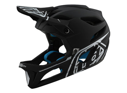 Troy Lee Designs Stage Full Face Helmet - Stealth - Black-Silver - 2020 Black - Silver X-Small/Small 