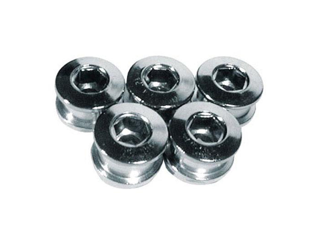 Ultracycle Steel Double ChainRing Bolt Set Silver 10mm 