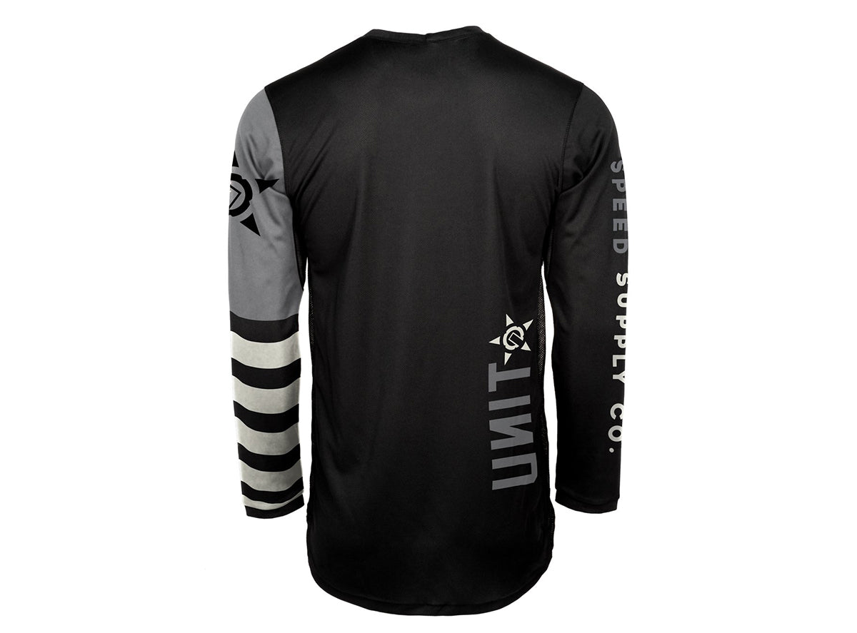 Unit Bandit Long Sleeve MX Jersey - Slim Fit - Black-Gray - 2021