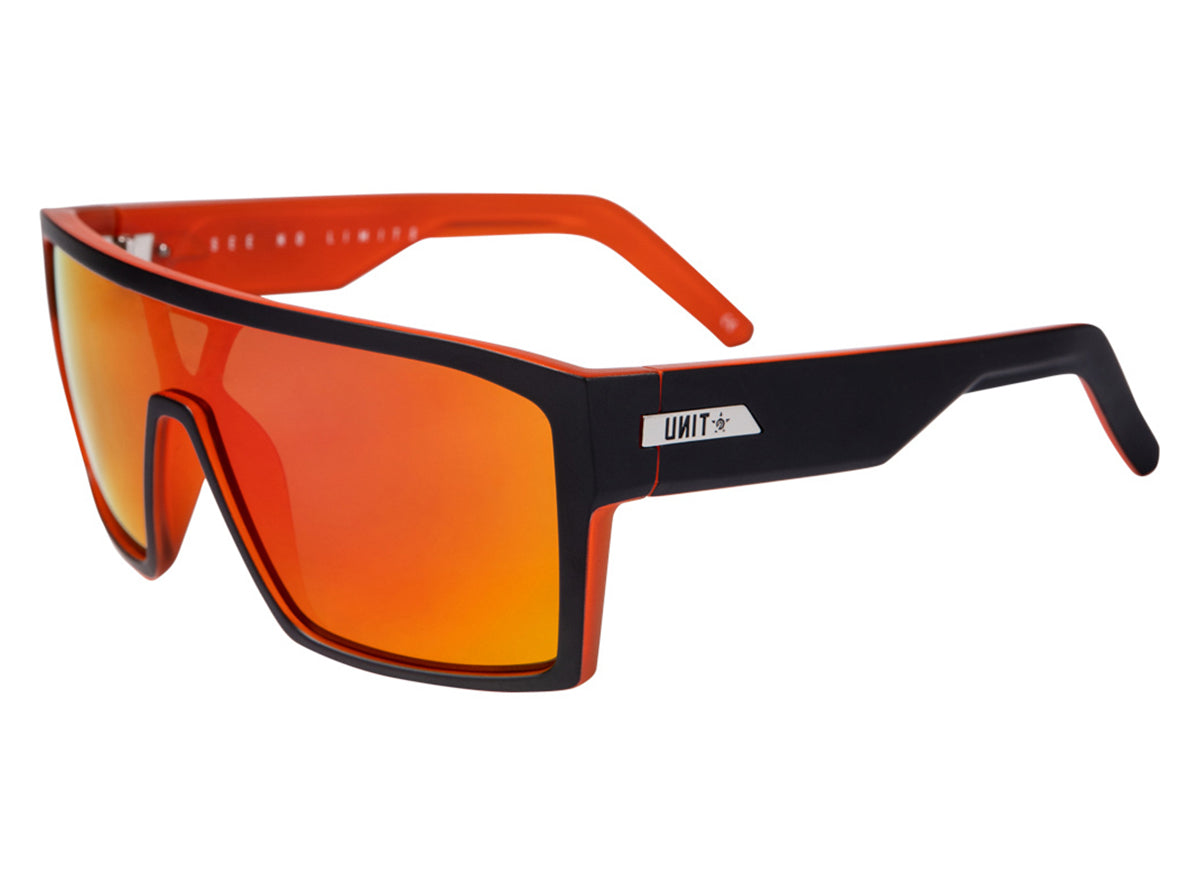 Unit Command Polarised Sunglasses - Matt Black-Orange Matt Black - Orange - Orange Mirror Lens  