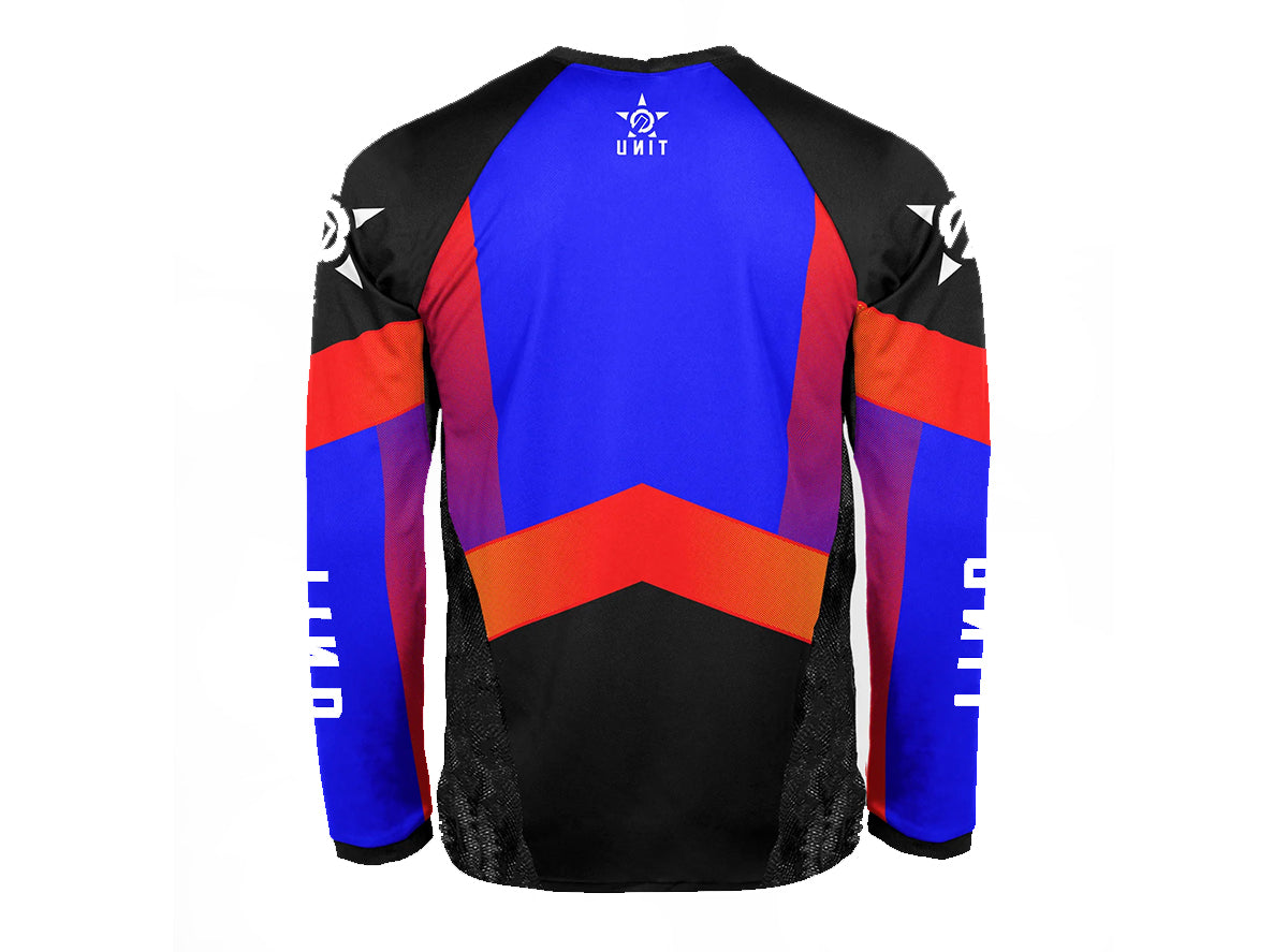 Unit Contender Long Sleeve MTB Jersey - Youth - Blue - 2022