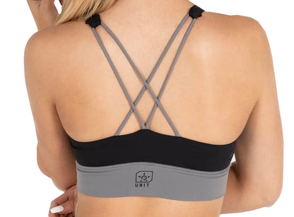 Unit Energy Strap Sports Bra - Black-Gray