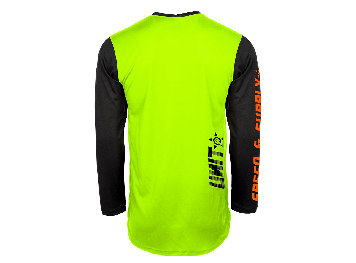 Unit Fusion Long Sleeve MX Jersey - Slim Fit - Yellow - 2021