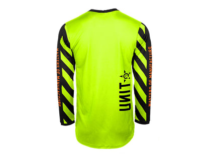 Unit Hazard Long Sleeve MX Jersey - Slim Fit - Black-Yellow - 2021