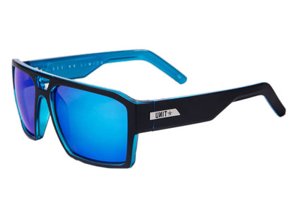 Unit Vault Polarised Sunglasses - Matt Black-Blue Matt Black - Blue - Blue Mirror Lens  