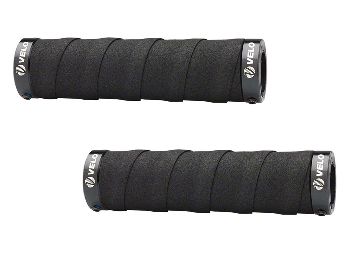 Velo Attune Lock On Grips - Black Black - Black Clamp  