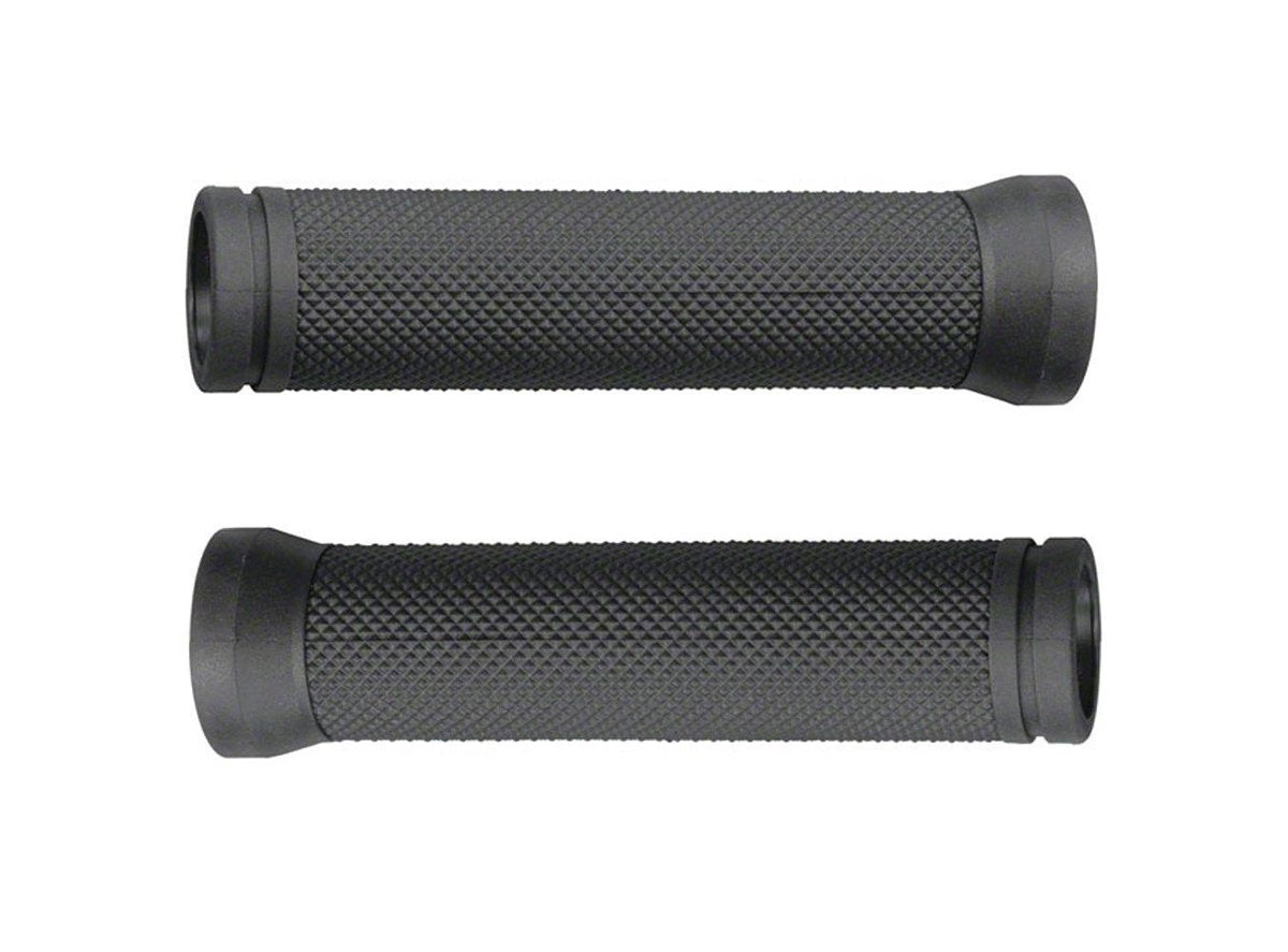 Velo Diamond Flangless Grips - Black Black 128mm 