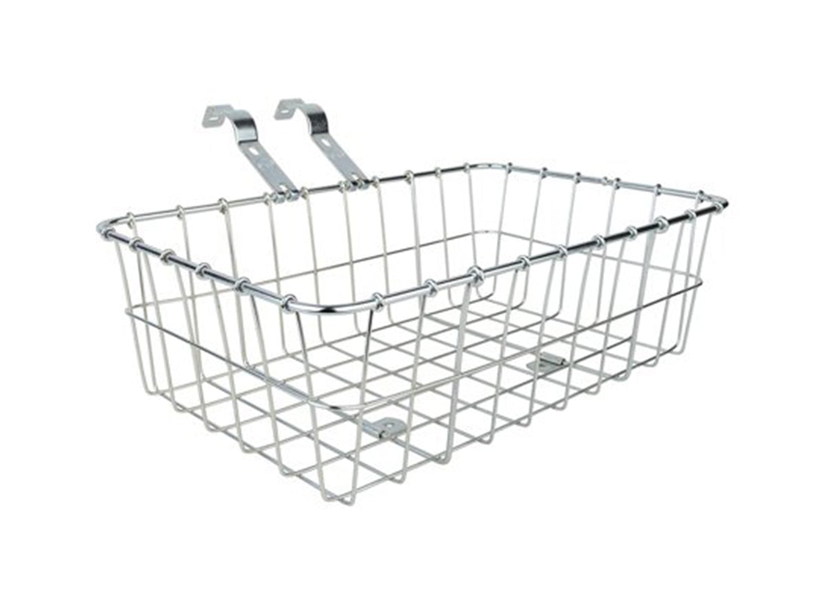 Wald 1372 Shallow Front Basket - Silver Silver 15"x10"x4.75" 