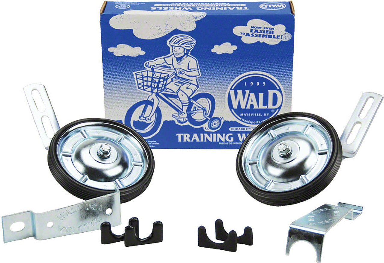 Wald Training Wheels #10252 - 16-20" Silver - Black Kit 