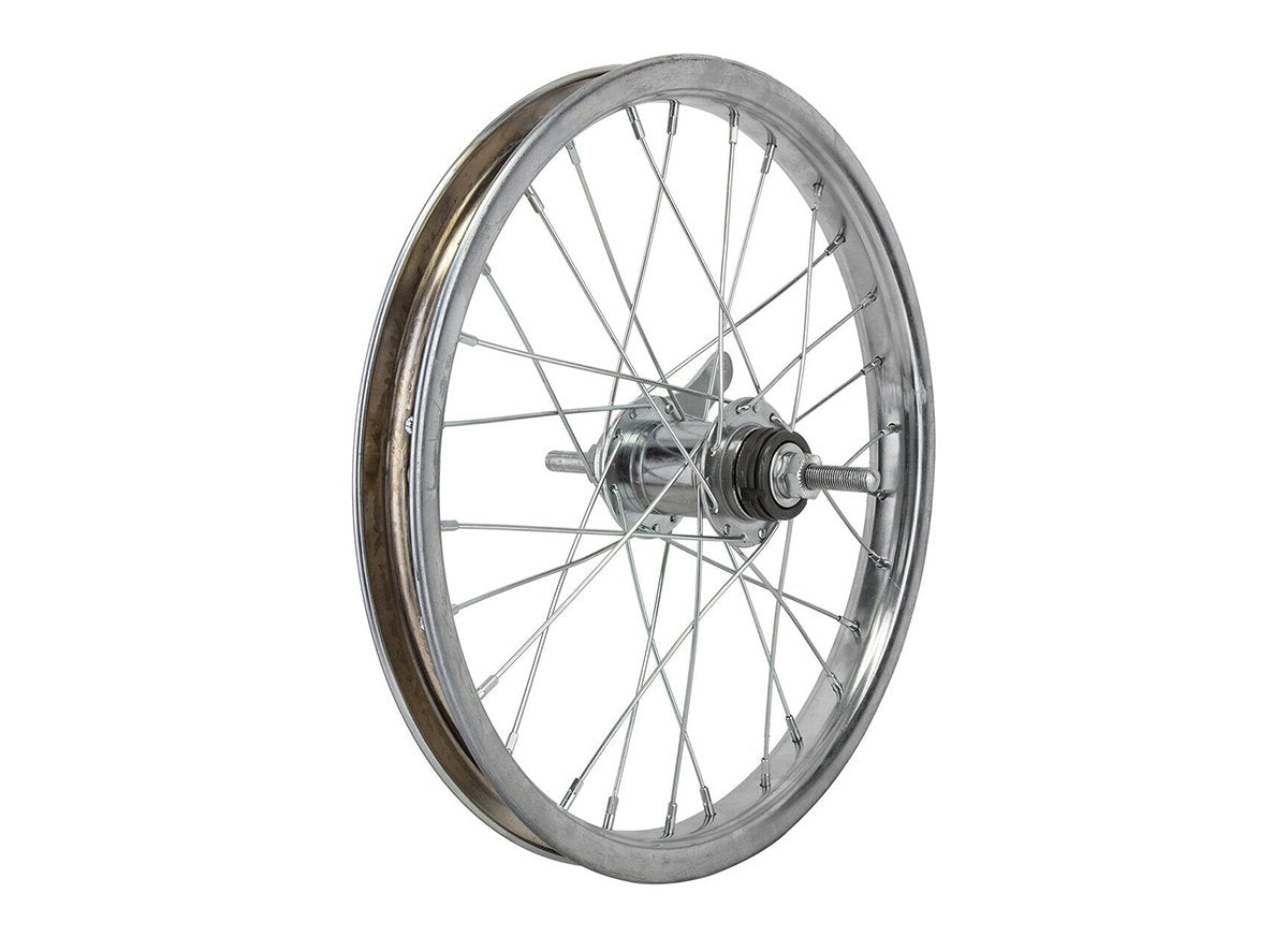 WheelMaster 16" Steel Juvenile Wheel - Rear - Silver Silver Rear - 1.75" - 28h - With Trim Kit 