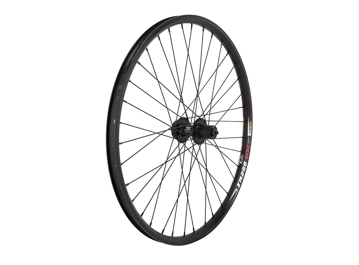 WheelMaster MT-2000 on Weimann XM280 Disc Alloy 26" Mountain Double Wall Wheel - Rear Black 9mm QR - 36h - 8/9/10 Speed 