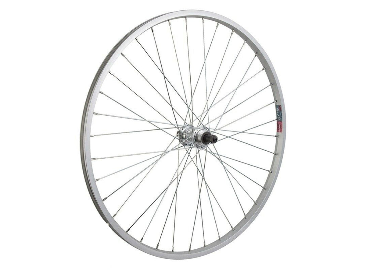 WheelMaster 26" Alloy Single Wall MTB Wheel - Rear - Silver Silver QR - 5/6/7 Speed 