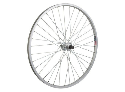 WheelMaster 26" Alloy Single Wall MTB Wheel - Rear - Silver Silver QR - 5/6/7 Speed 