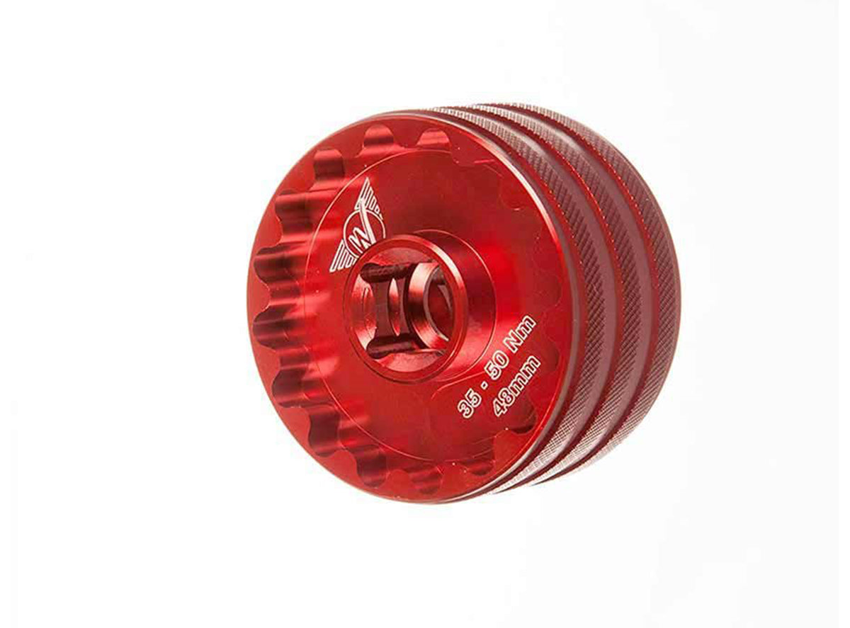 Wheels Manufacturing Two Sided Bottom Bracket Tool - BBTOOL 48/44 Ano Red 48.5mm 16 Notch -  44mm 16 Notch 