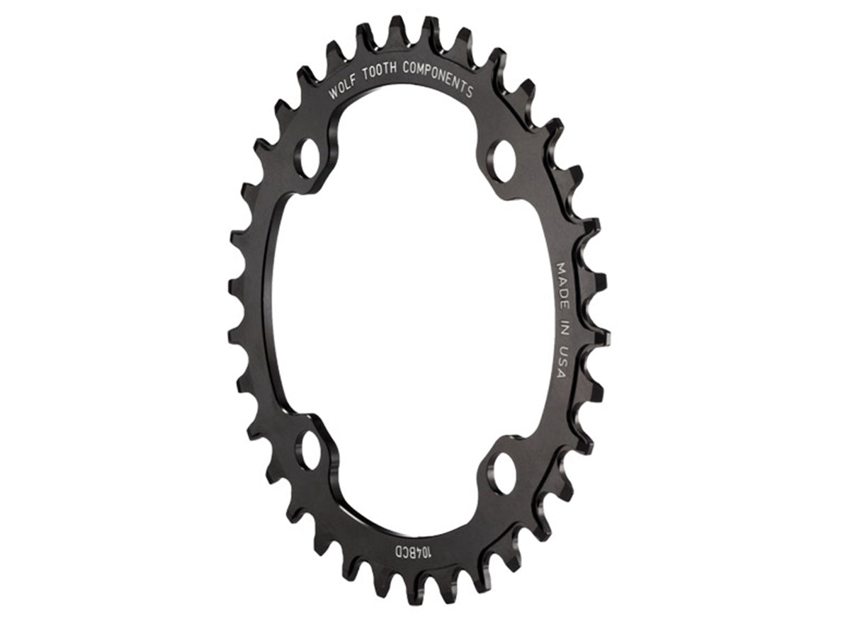 Wolf Tooth Components 104 BCD Chainring - Drop-Stop A - Black Black 36t 