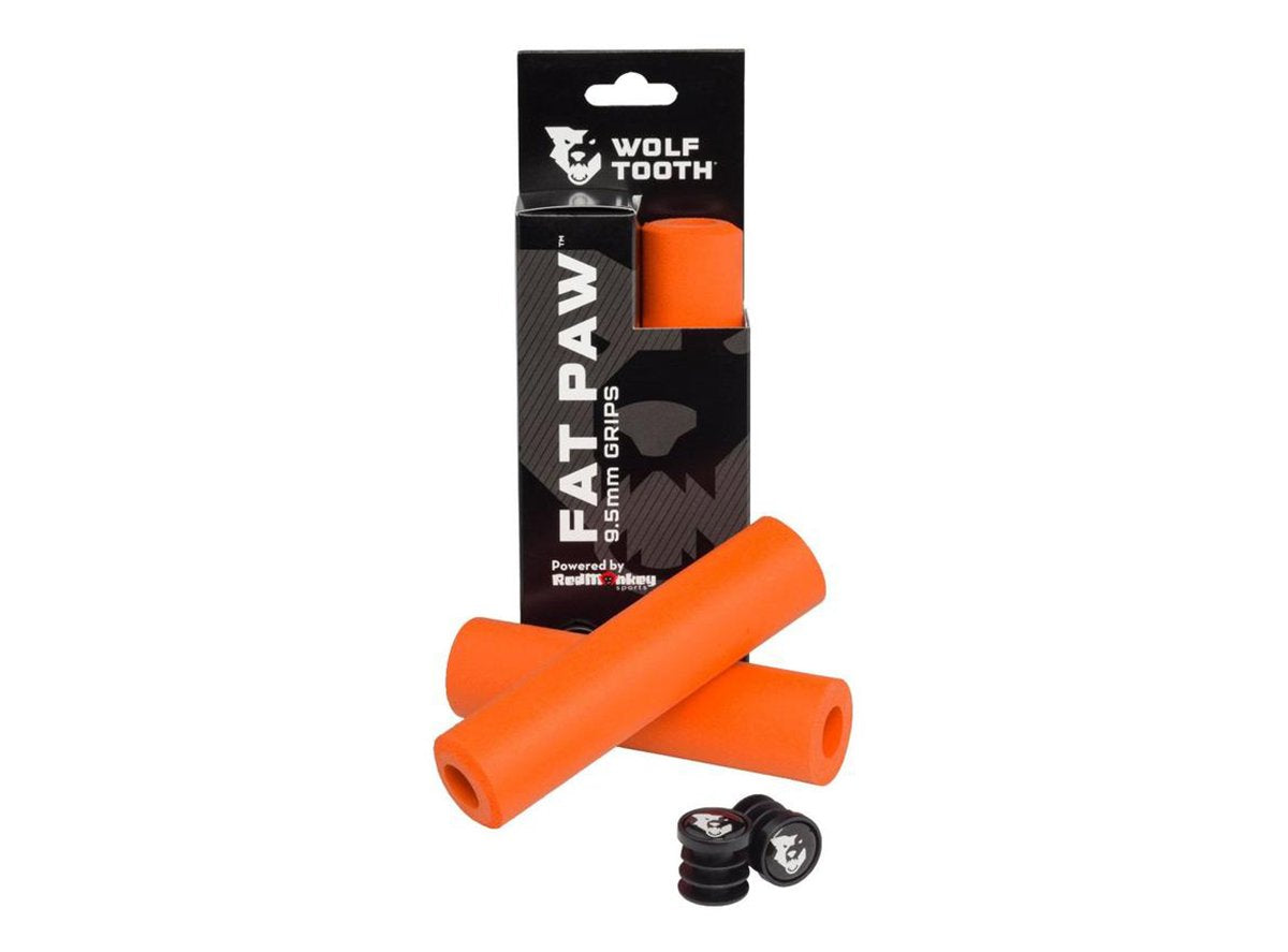 Wolf Tooth Components Fat Paw Grips - Orange Orange  