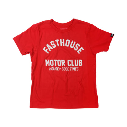 Fasthouse Brigade Tee - Youth - Red - 2022 Red X-Small 