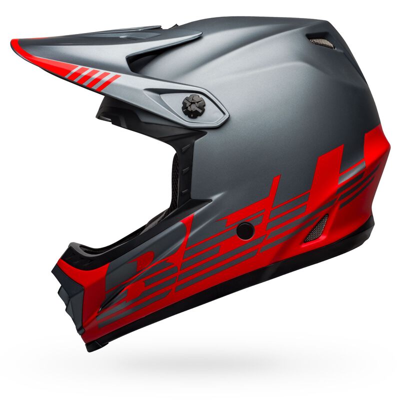 bell fullface helm Bell Bike Full-9 Fusion MIPS Helmet Louver Matte Gray/Red / X-Large