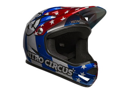 Bell Sanction Full Face Helmet - Nitro Circus - Gloss Silver-Blue-Red - 2019
