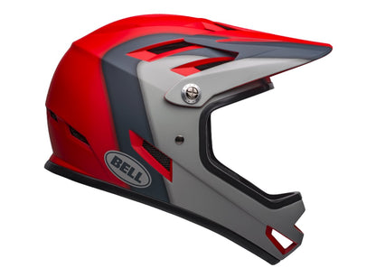 Bell Sanction Full Face Helmet - Presences - Matt Crimson-Slate-Gray - 2019 Matt Crimson - Slate - Gray X-Small 