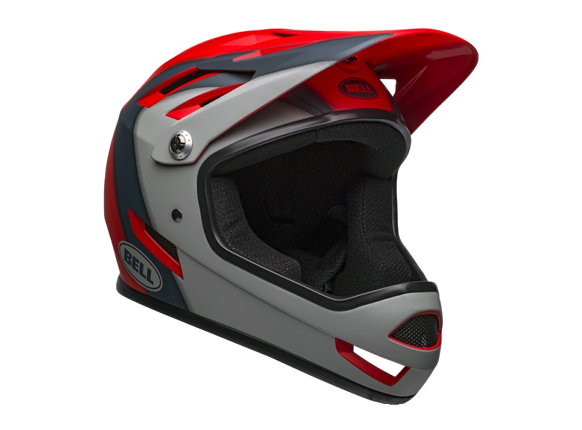 Bell Sanction Full Face Helmet - Presences - Matt Crimson-Slate-Gray