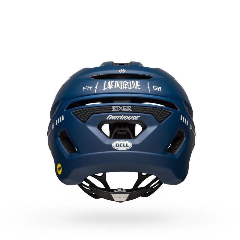 bell blue 3 4 helmet Bell Sixer MIPS Helmet Small Matte/Gloss Blue/White Fasthouse
