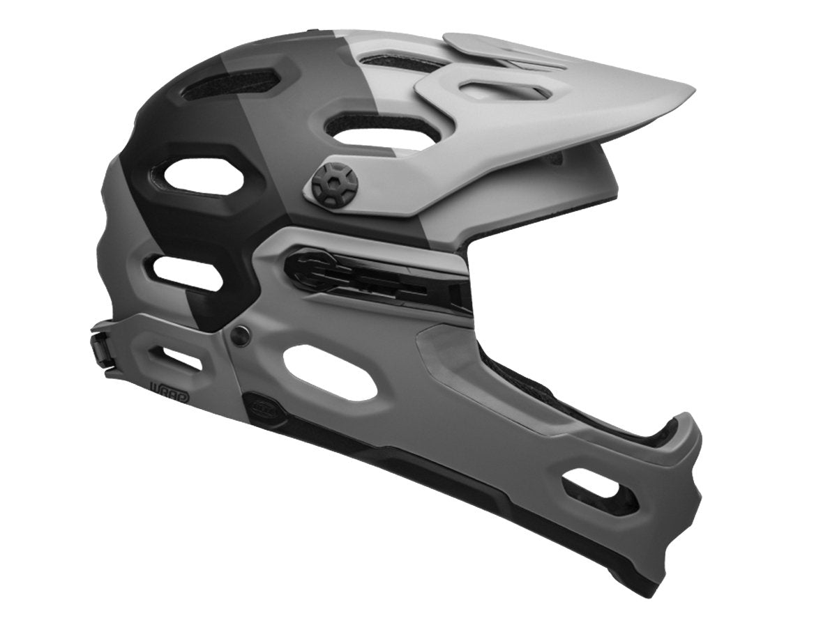 bell full face helmet detachable Broozer (Arc Matte Black/Gray Overbrow Ventilation to the front sucks in air and pushes it over the head for optimal cooling as you rip trails Bell SRT Modular Helmet Small