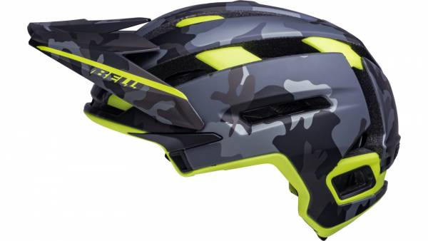 Bell Super Air Spherical MTB Helmet - Matt Camo-HiViz