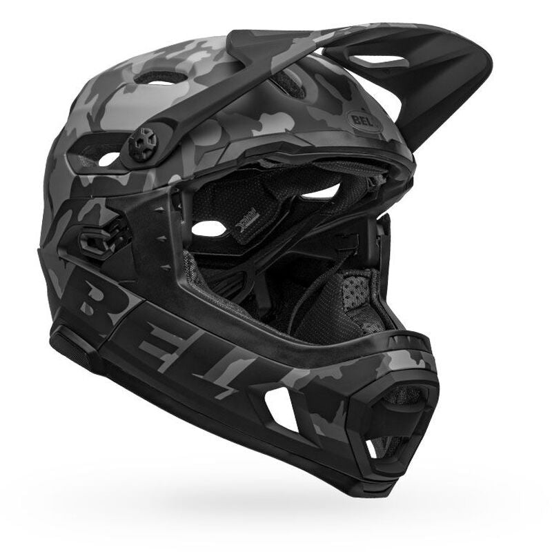 bell sports bike helmet adult mips equipped terrain matte black Bell Super DH Spherical MIPS Helmet Medium Matte/Gloss Black Camo