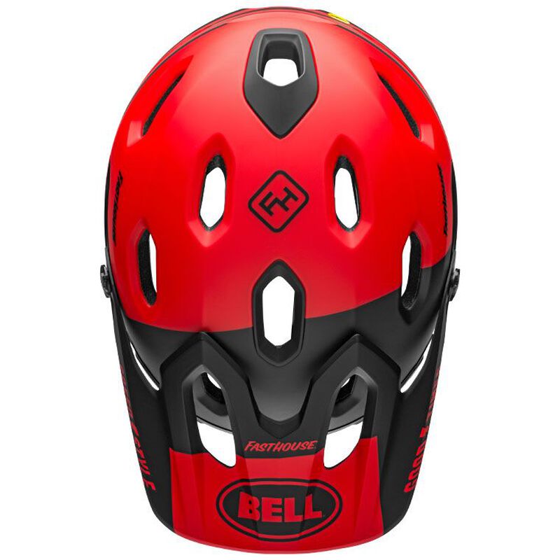 Bell Super DH Spherical Full Face Helmet - Fasthouse - Matt Red-Black