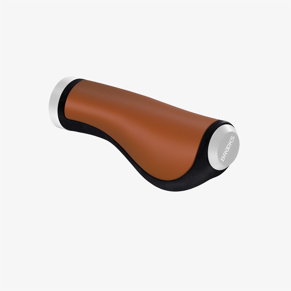 Brooks England Ergonomic Leather Grip 100/130 - Honey – Cambria Bike