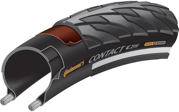 Continental Contact 700c Wire Road Tire - Black-Reflex Black - Reflex 28c 