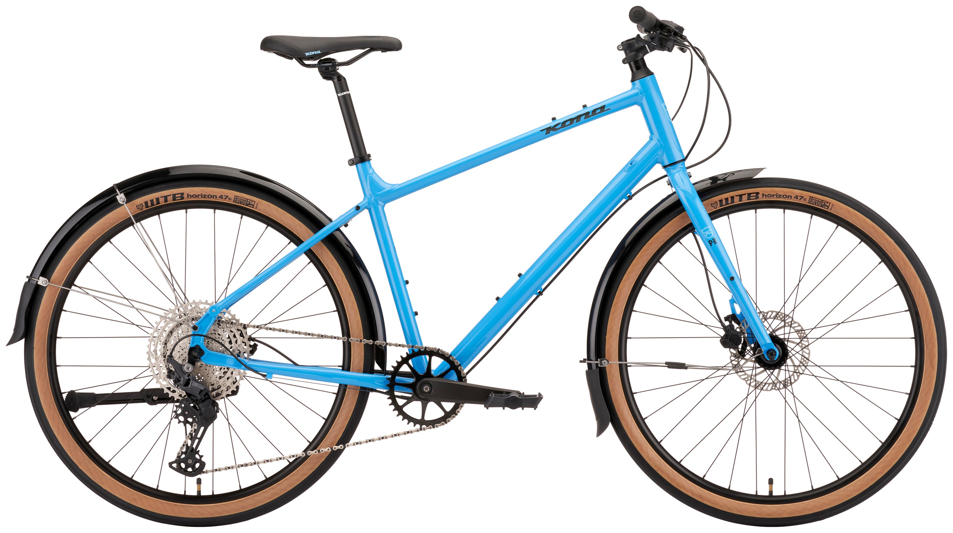 Kona Dew Deluxe 650b - Gloss Azure Blue - 2022 – Cambria Bike