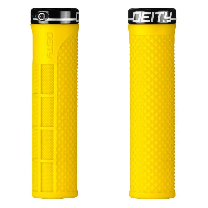 Deity Components LockJaw Grips - Yellow Yellow  