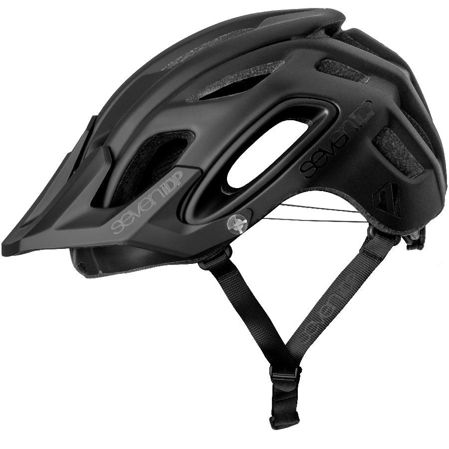 7 iDP M2 BOA MTB Helmet - Matt Black-Gloss Black