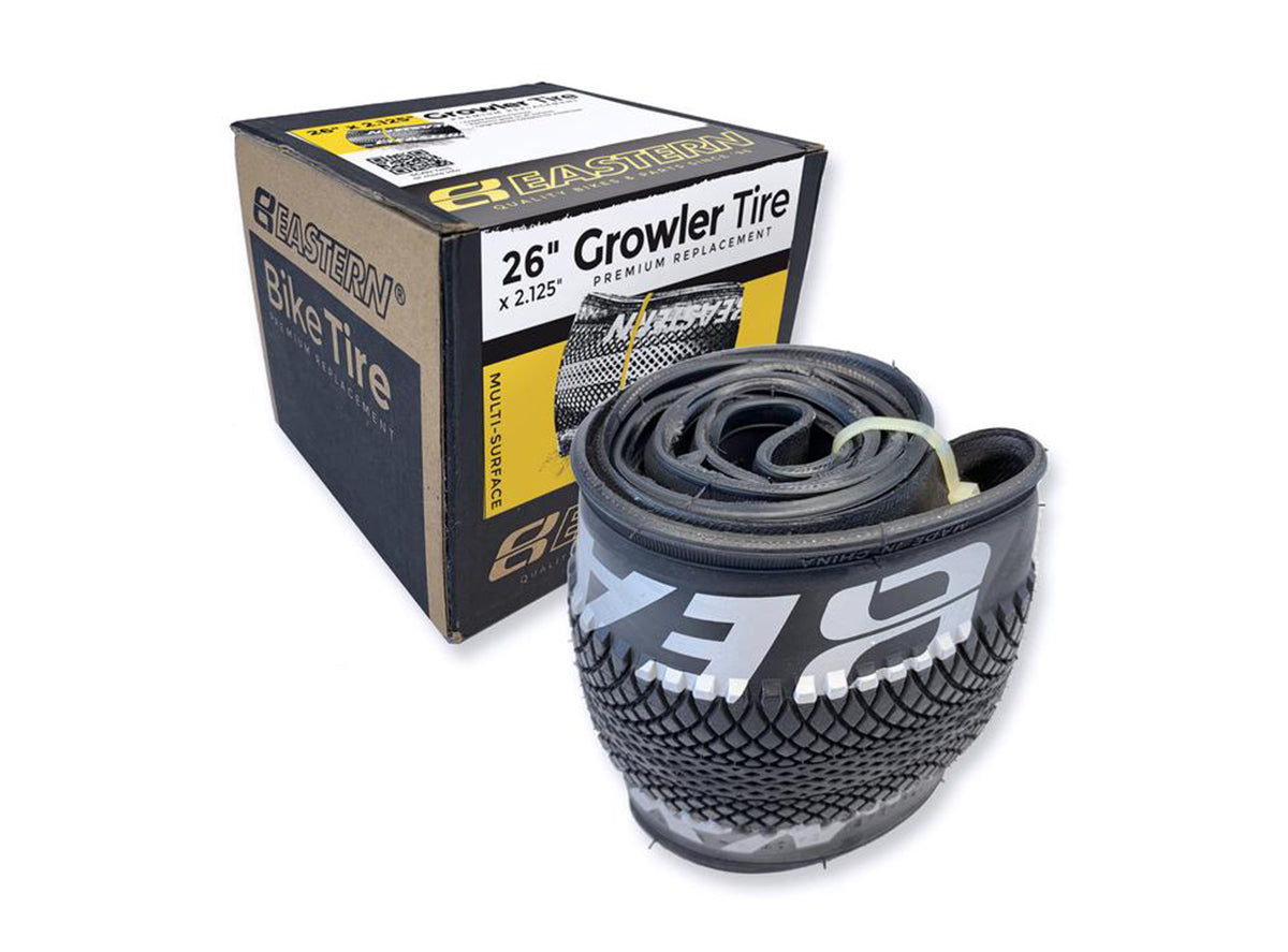 Eastern Growler 26" BMX/Cruiser Tire - Black-Silver Logo