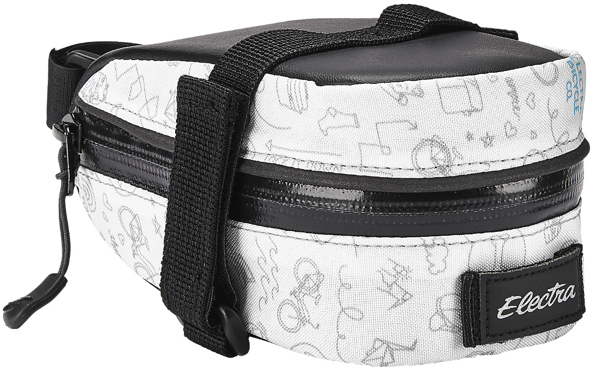 Electra Saddle Bag - Doodle White Doodle White 1L Capacity 